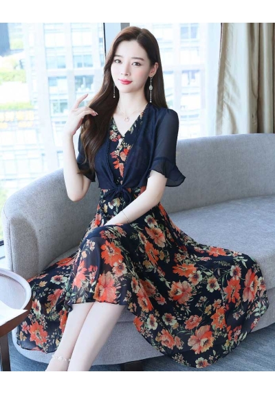 dress wanita korea D7368