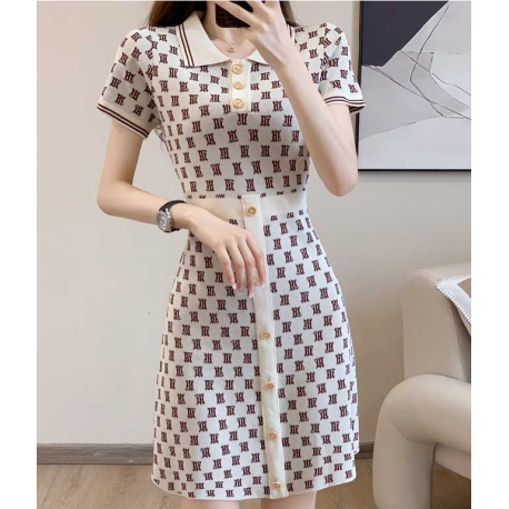 dress wanita korea D7373