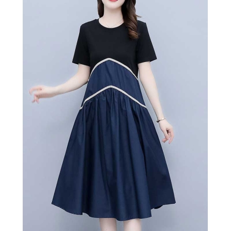 dress wanita korea D7376