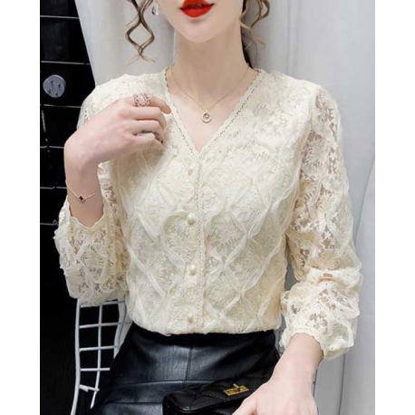 atasan kemeja wanita korea T7402