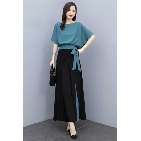 set atasan + celana wanita korea D7354