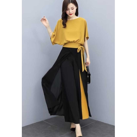 set atasan + celana wanita korea D7379