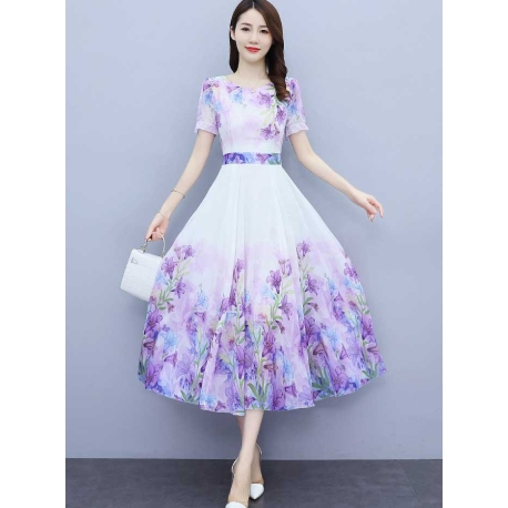 dress wanita korea D7407