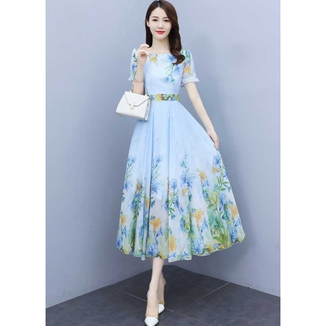 dress wanita korea D7410