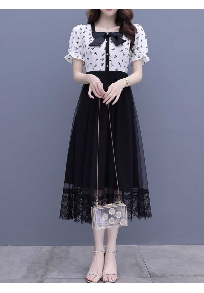 dress wanita korea D7414