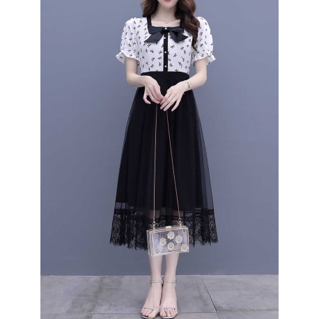 dress wanita korea D7414