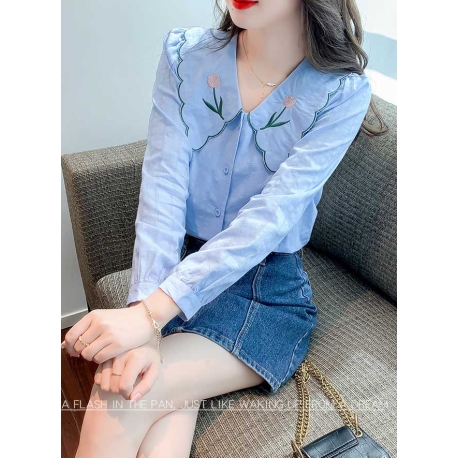 atasan kemeja wanita korea T7496