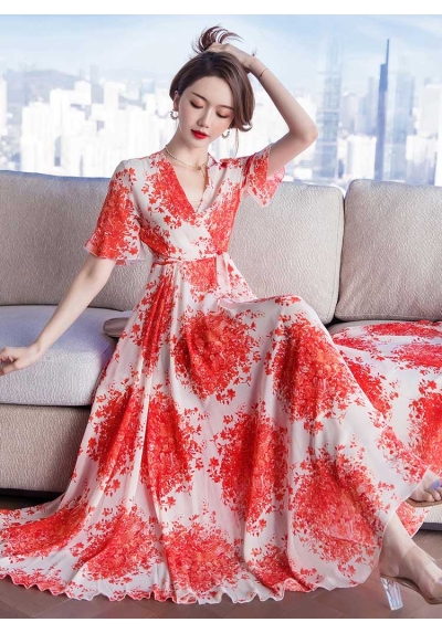 long dress wanita korea D7464
