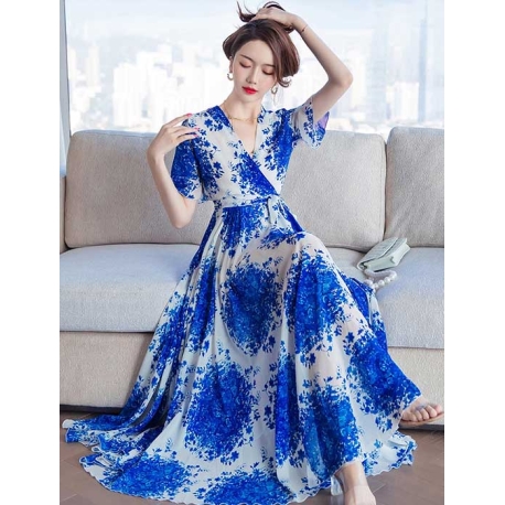 long dress wanita korea D7464