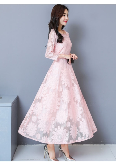 dress wanita korea D7469