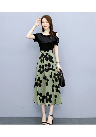 dress wanita korea D7493
