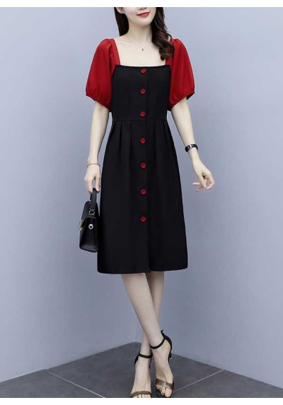 dress wanita korea D7499