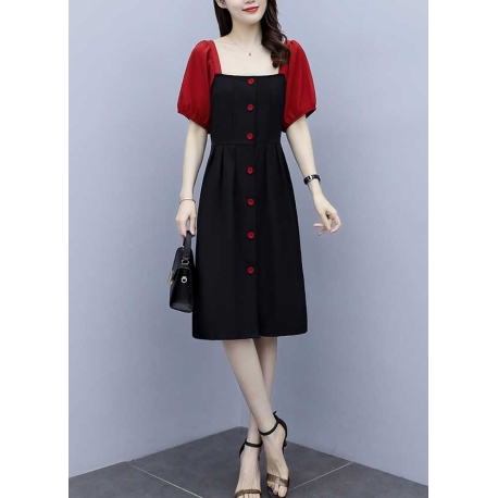 dress wanita korea D7499