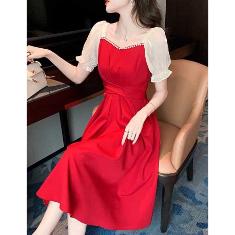 dress wanita korea D7501