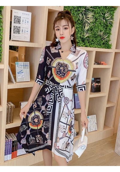 dress wanita korea D7508