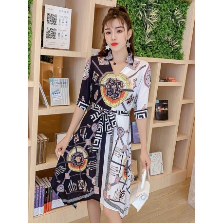 dress wanita korea D7508