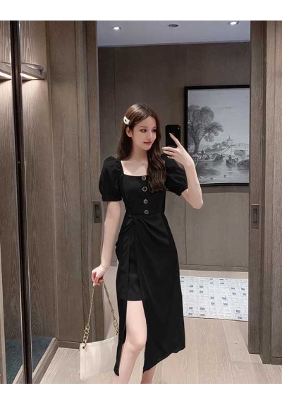 dress wanita korea D7509