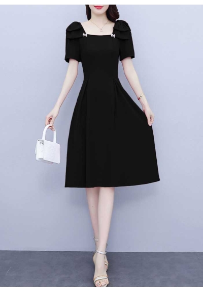 dress wanita korea D7538