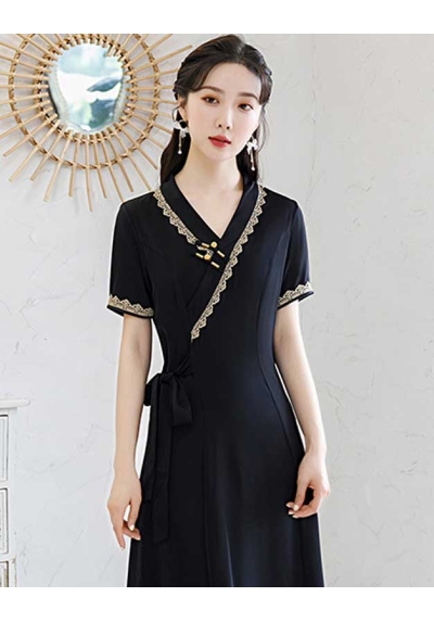 dress wanita korea D7541