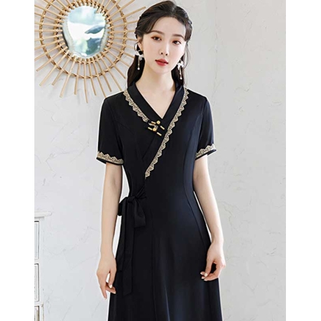 dress wanita korea D7540