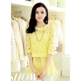 blouse wanita brukat T2017