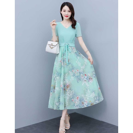long dress wanita korea D7542