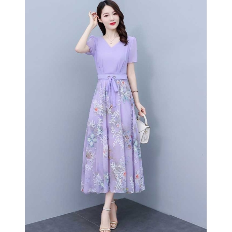 long dress wanita korea D7547