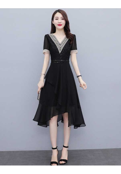 dress wanita korea D7553