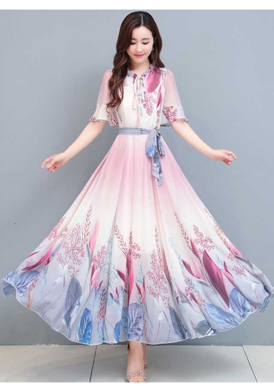 long dress wanita korea D7551