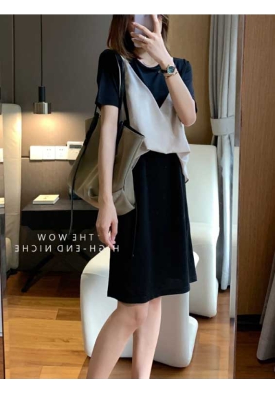 dress wanita korea D7566