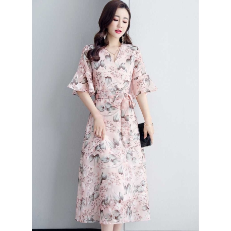 dress wanita korea D7568