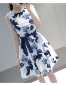 gaun wanita motif bunga D1909