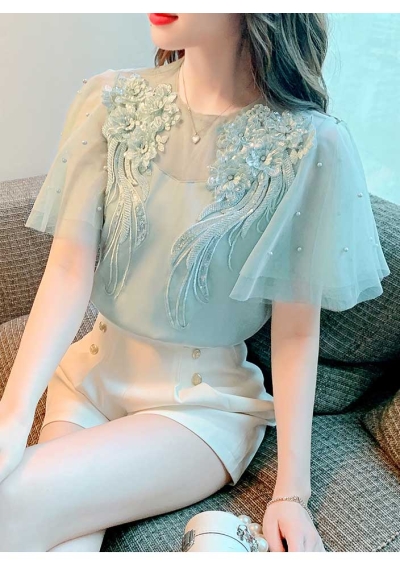 blouse wanita korea T7679