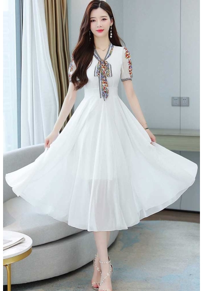 dress wanita korea D7588