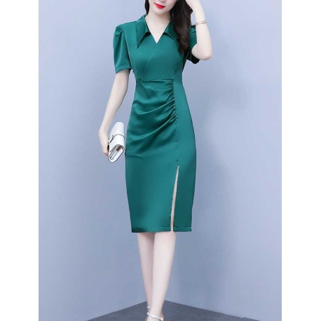 dress wanita korea D7589