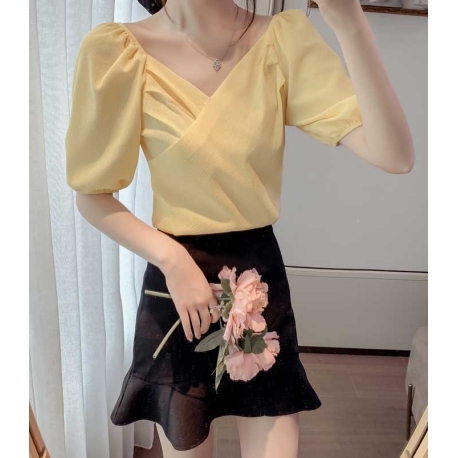 blouse wanita korea T7685