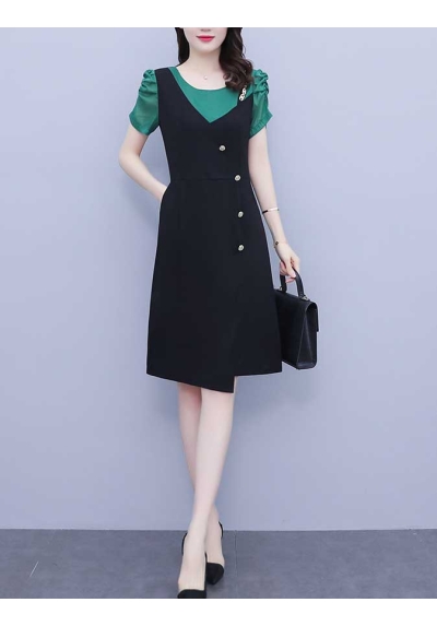 dress wanita korea D7592