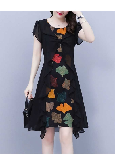 dress wanita korea D7606