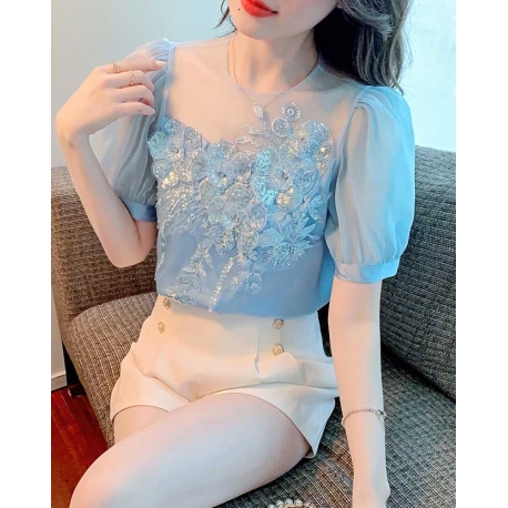 blouse wanita korea T7701
