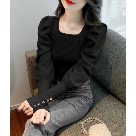 blouse rajut wanita korea T7706