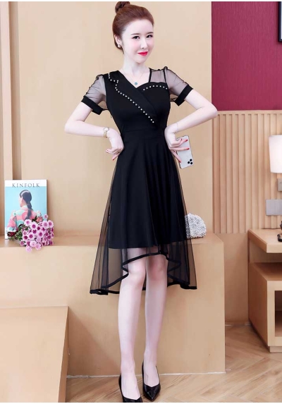 dress wanita korea D7555