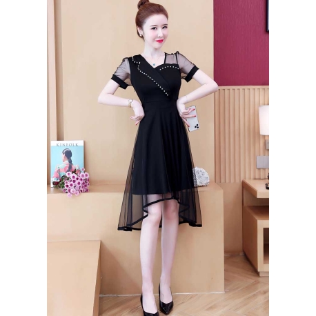 dress wanita korea D7555