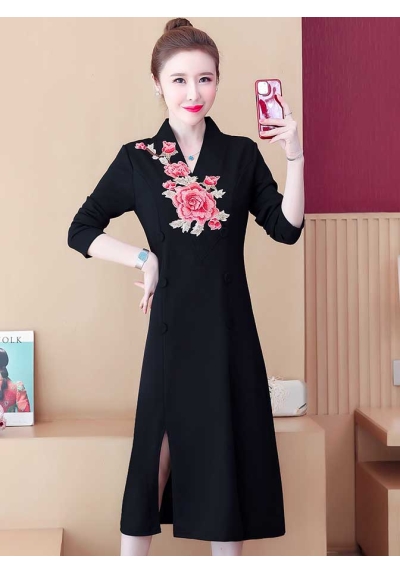 dress wanita korea D7619