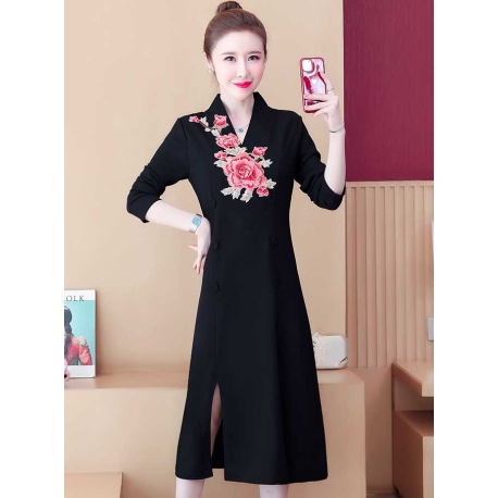 dress wanita korea D7619