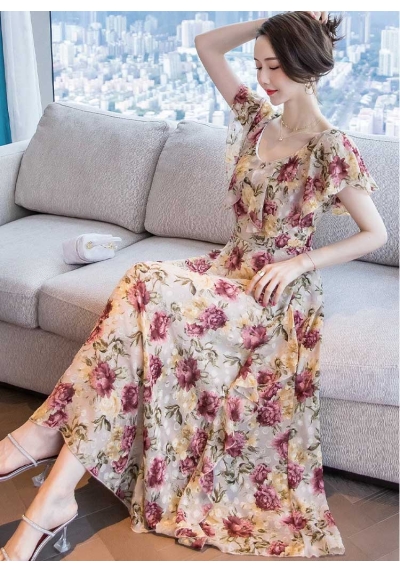 dress wanita korea D7620