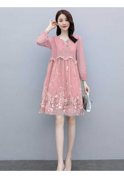 dress wanita korea D7628