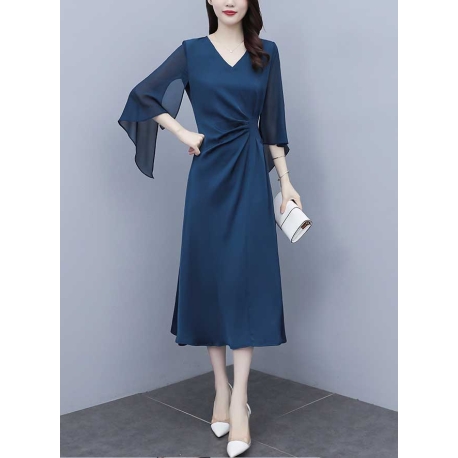 dress wanita korea D7066