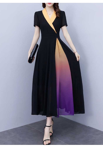 long dress wanita korea D7643