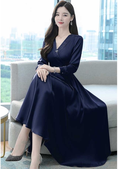 dress wanita korea D7655