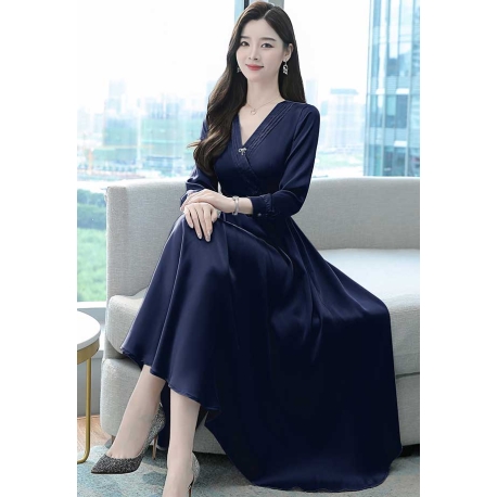dress wanita korea D7655
